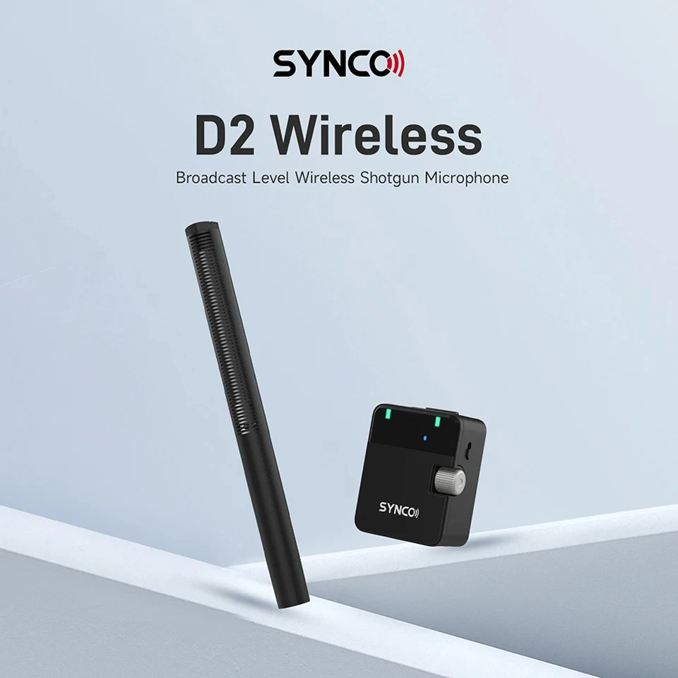 新しい SYNCO D2 ワイヤレス ショットガン マイク、ノイズキャンセ