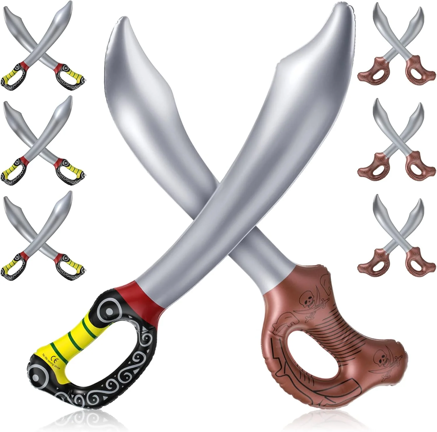 Espada pirata inflable de 20/10 piezas, cuchillo inflable para Fiesta Temática pirata, Fiesta EN LA Piscina de cumpleaños, juego de rol, accesorios de disfraz de Halloween, accesorios de escenario, Juguetes