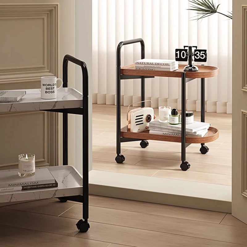 Bookcase Rolling Trolley Shopping Table Utility Serving Food Truck Trolley Kitchen Bathroom Shelf Archivadores Dining Room Sets