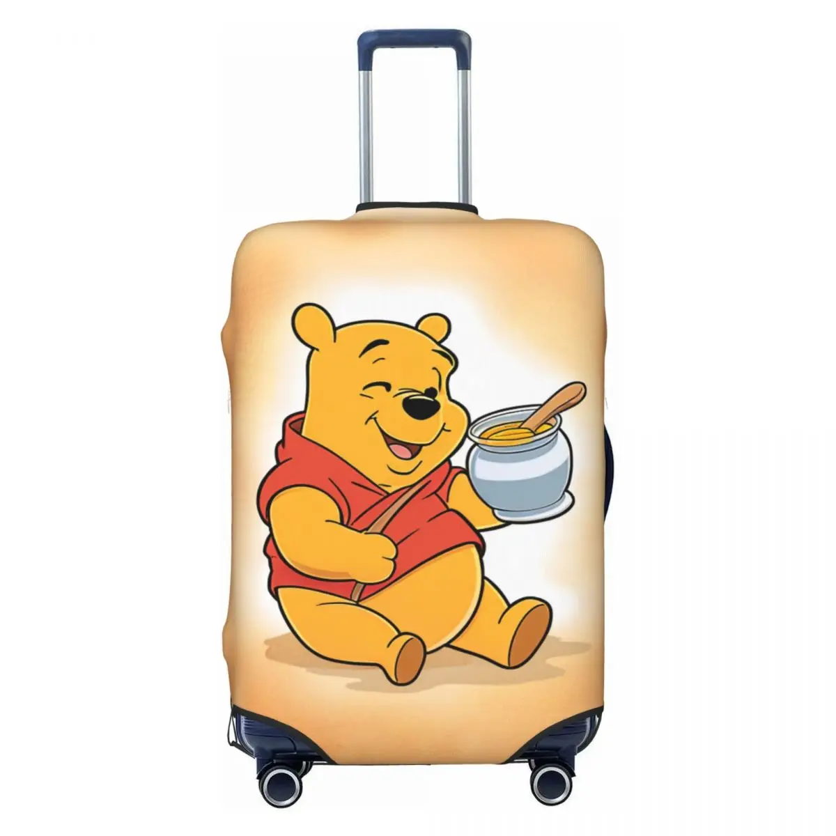 Custom Winnie The Pooh Suitcase Cover Washable Cartoon Bear Travel Luggage Covers for 18-32 inch