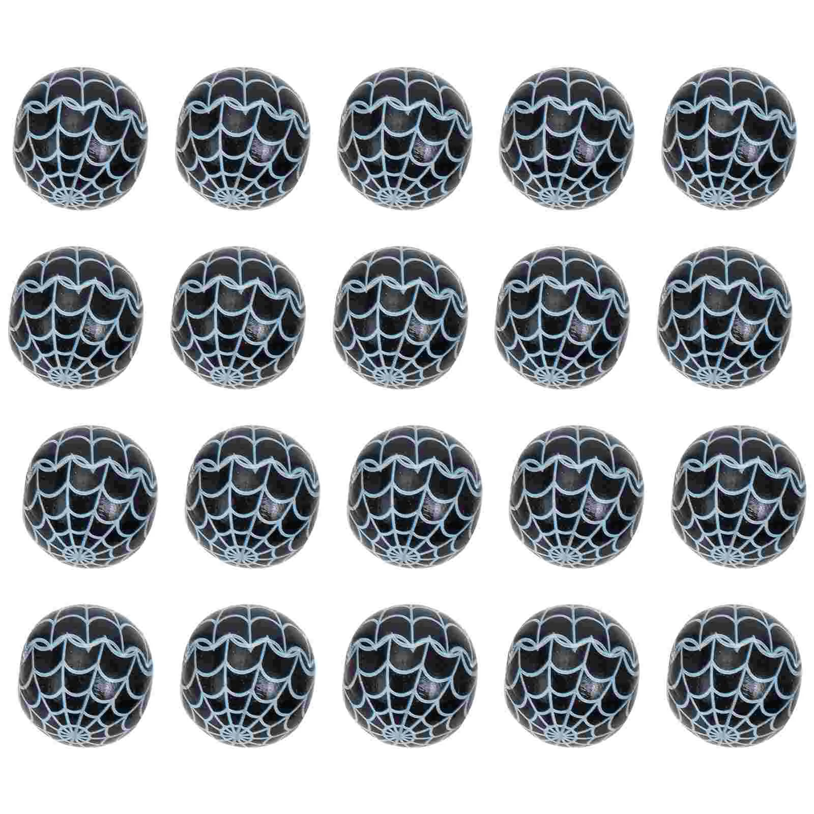 

50 Pcs Wooden Beads Accessories Smooth Fall Decorations Home Tassel Garland Craft Making Loose Bead Halloween Spacer