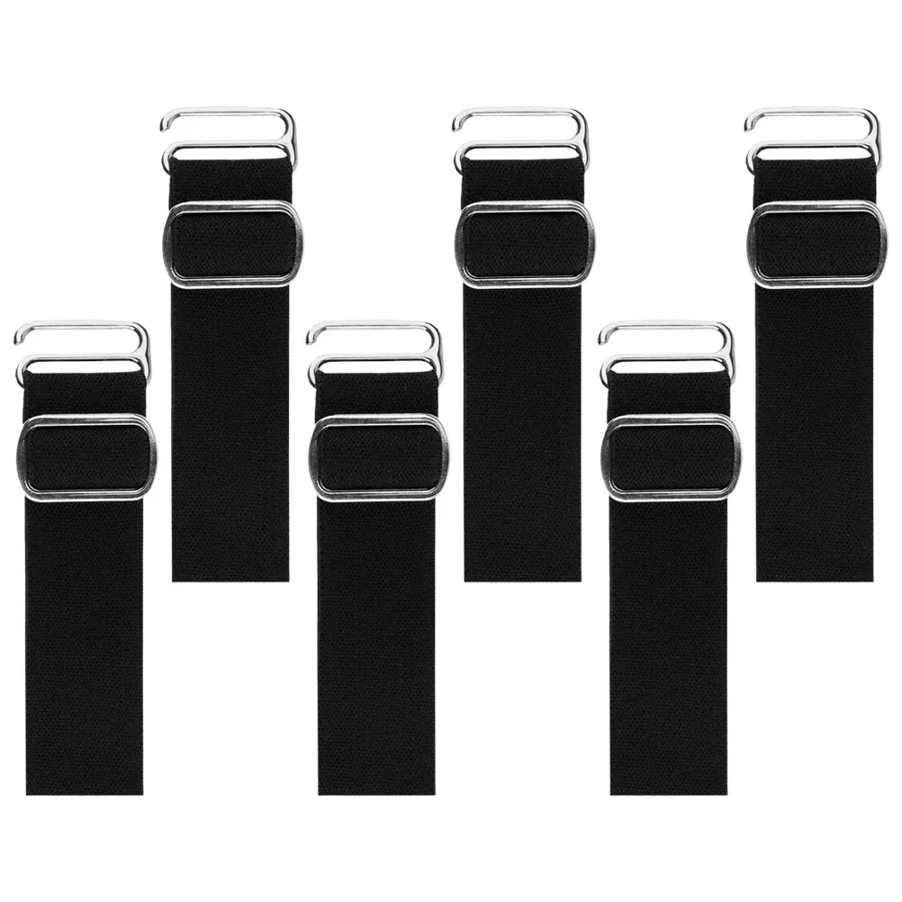 

6pcs Hat Adjustment Elastic Bands Beach Cap Replacement Straps Black Extender Repairing Adjustable Size Golf Visor Fastening Sun