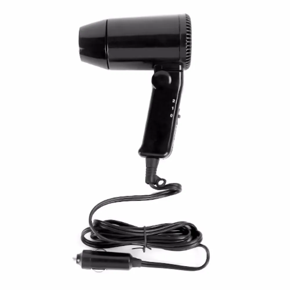 Portable 12V Car-styling Hair Dryer Hot Cold Folding Blower Window Defroster Adjustable wind speed Low noise Universal HairDryer