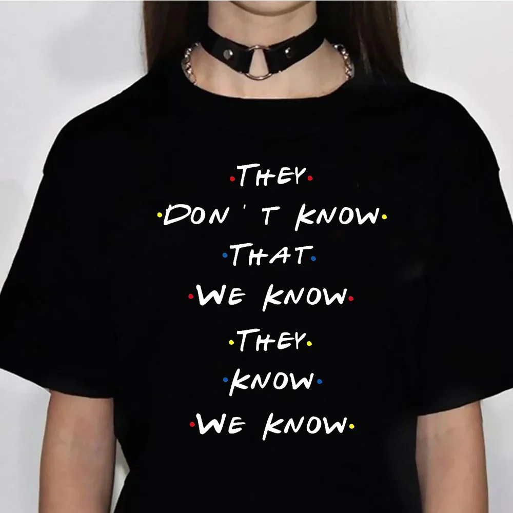 Friends Tv Show Tshirt Women Anime Harajuku Tee Female Streetwear 2000s Harajuku Clothes  Women Clothing  Y2k Top