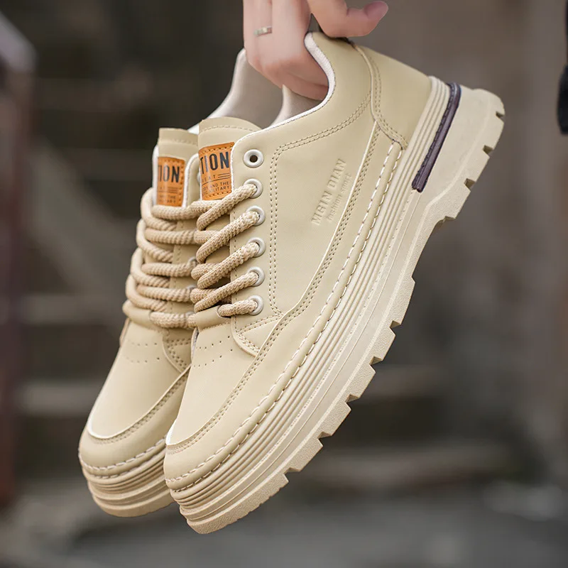 

Autumn New Man Shoes Classic Men Retro Ankle Boots Fashion Waterproof No-slip Low-Top Casual Shoes Work&Safty Boots Botas Hombre