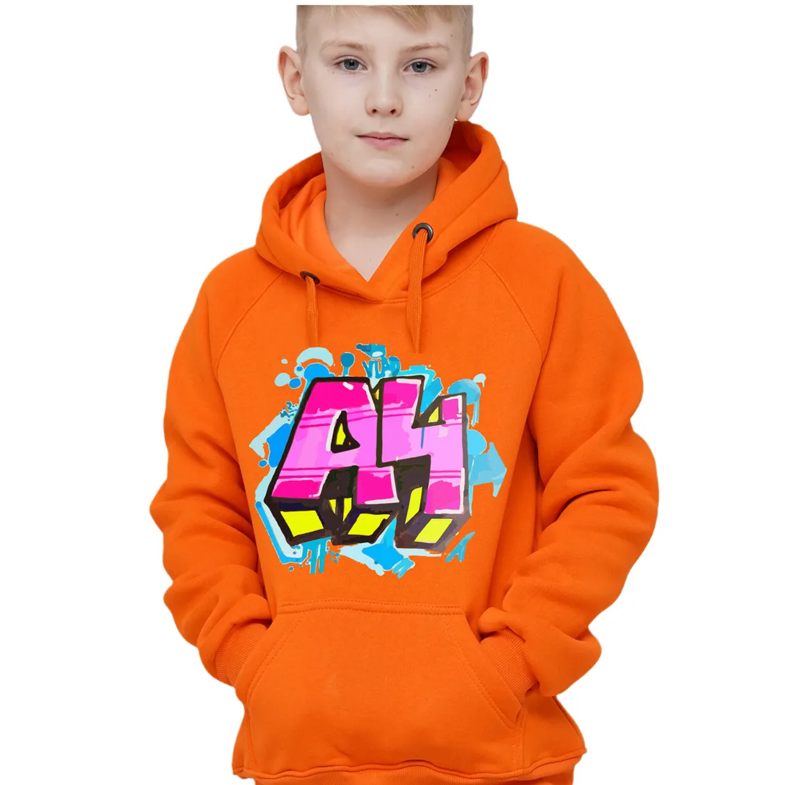 

Hoodie Lightweight Graffiti Vlad A4 Paper Orange Winter Thick Outfit Spring Children's Clothes Fleece Jacket Coat Baby Tops