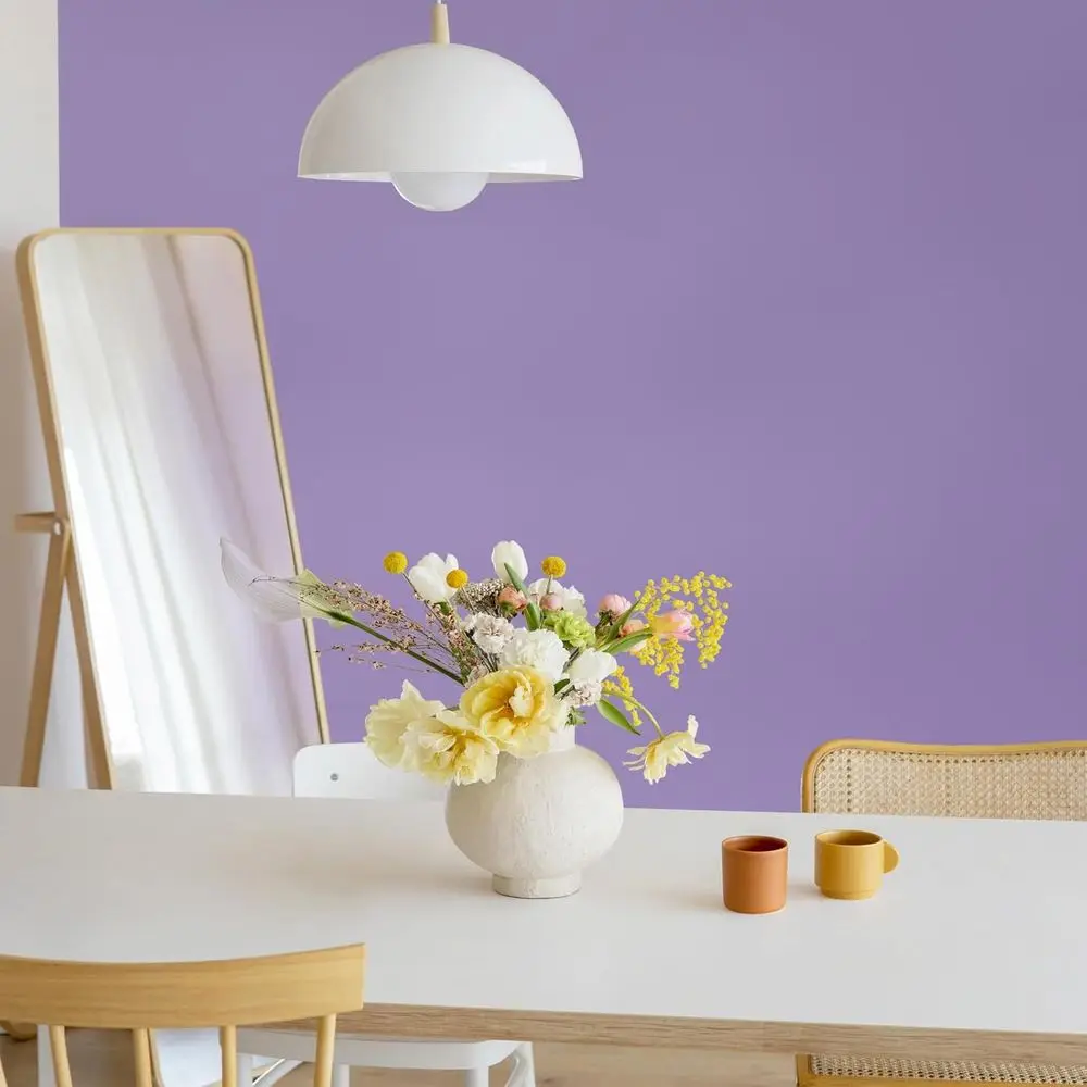 ورق جدران أرجواني صلب أرجواني قابل للتقشير واللصق ورق جدران 23.6 بوصة × 472 بوصة ورق اتصال حديث غير لامع ذاتي اللصق قابل للإزالة #2