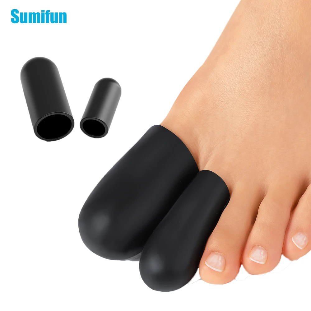 Sumifun – protecteur d'orteils en Gel de Silicone, 2 pièces, soins du pouce, ampoules de maïs, soulagement de la douleur, Anti-Friction, couverture des orteils, Protection des doigts