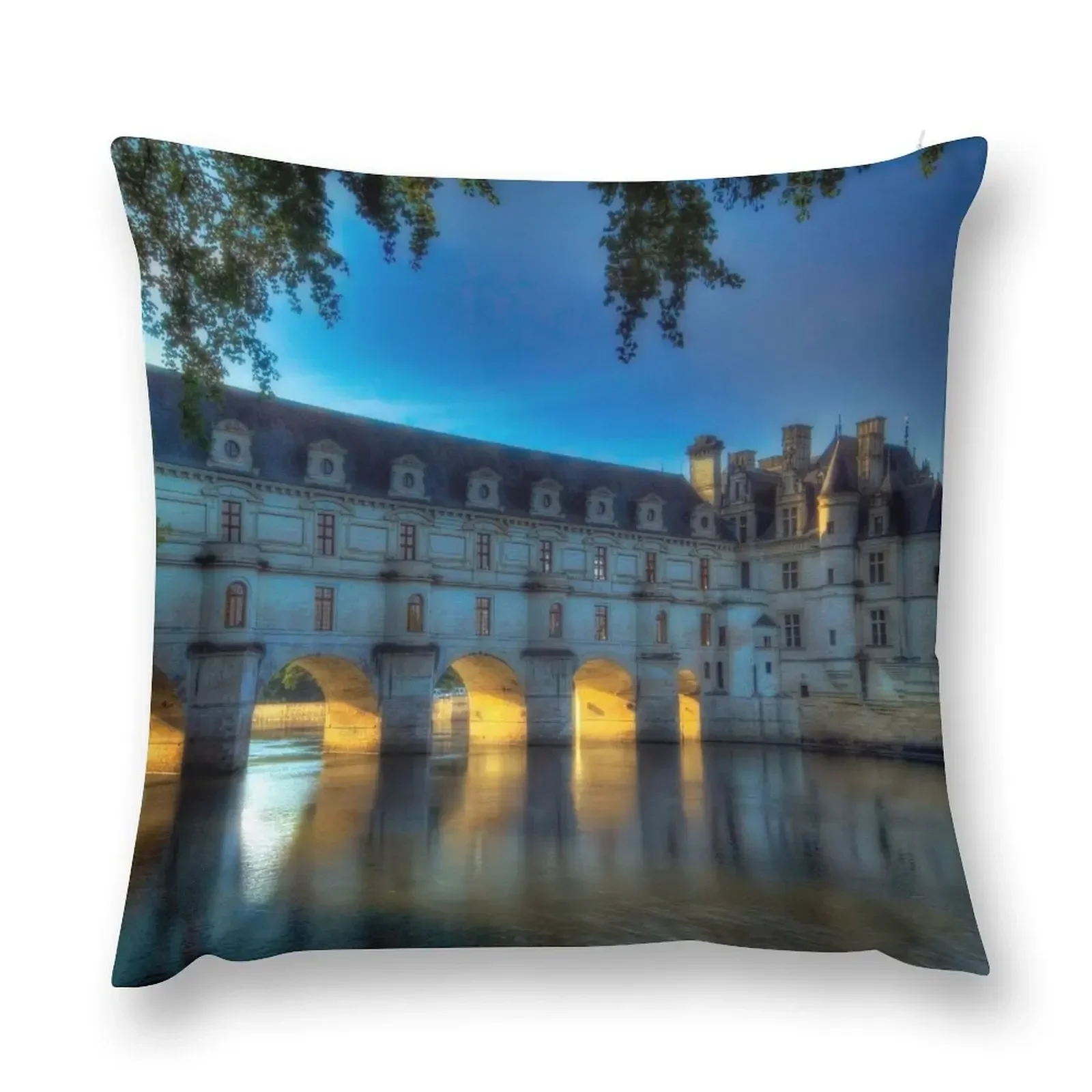 Chateau Chenonceau Throw Pillow Decorative Cushion Cover christmas pillow case Plaid Sofa Luxury Cushion Cover pillow