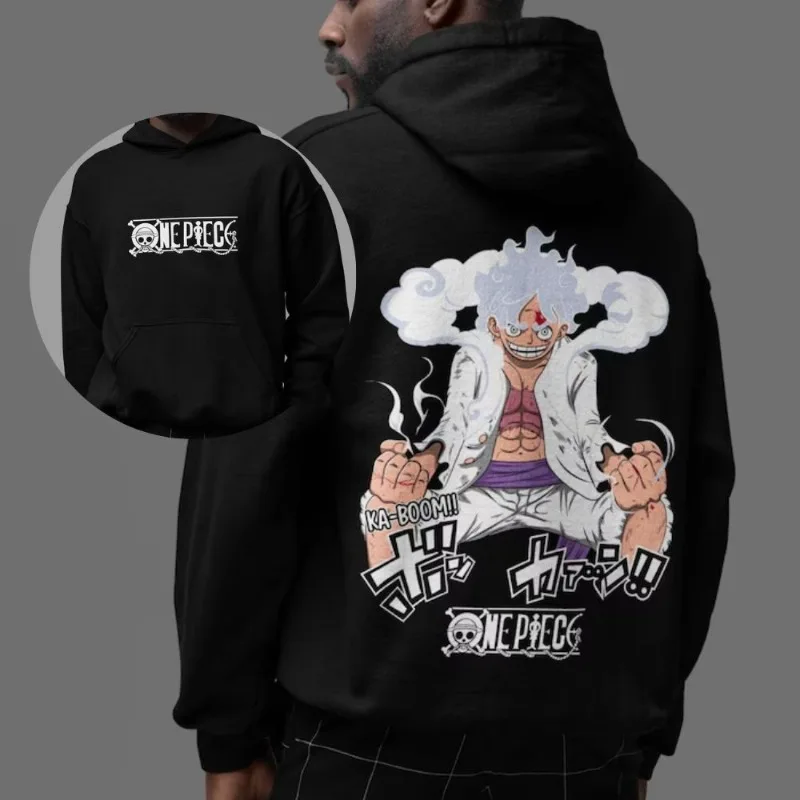 

25 Принт спереди и сзади 4xl Черный цельный рисунок с карманом Свободная осенне-зимняя толстая мужская и женская толстовка с капюшоном Y2K