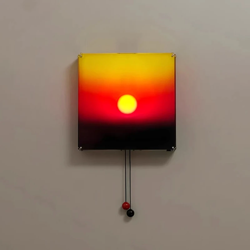 Creative Sunset Wall Lamp Manual Adjustment for Sunrise Sunset Entrance Painting Atmosphere Lamps Charging Bedroom Bedside Light