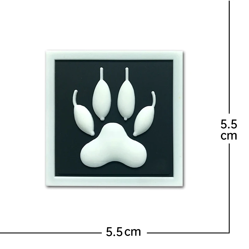 Parche PVC táctico pata de lobo – Insignia adhesiva para uniforme - imagen 4