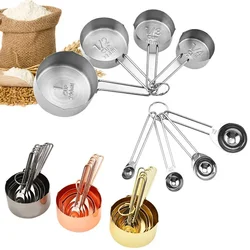 4/8/10Pcs Multi Purpose Spoons Cup Kitchen Measuring Teaspoon Coffee Sugar Flour Scoop With Scale Kitchen Accessories Gadgets