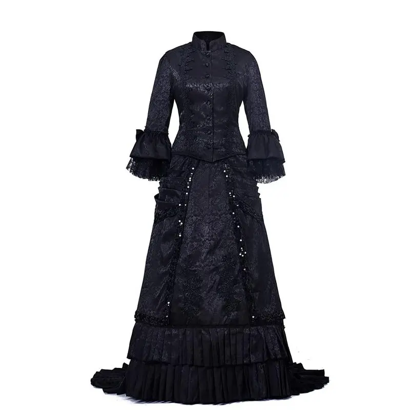 Green Customer-made Victorian Dress1860S Scarlett Civil War Southern Belle dress Marie Antoinette dresses V-003