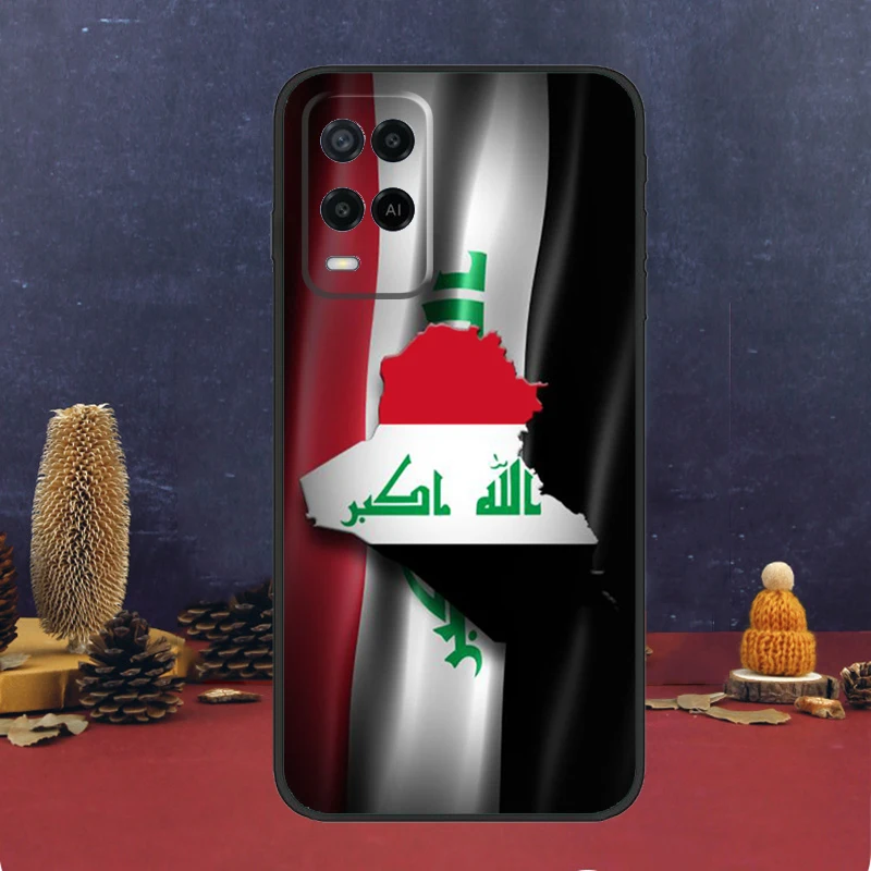 Iraqi Iraq National Flag For OPPO A17 A77 A58 A78 A98 A15 A5 A9 A96 A76 A16 A54 A74 A94 A52 A72 A79 A57S A53S Case