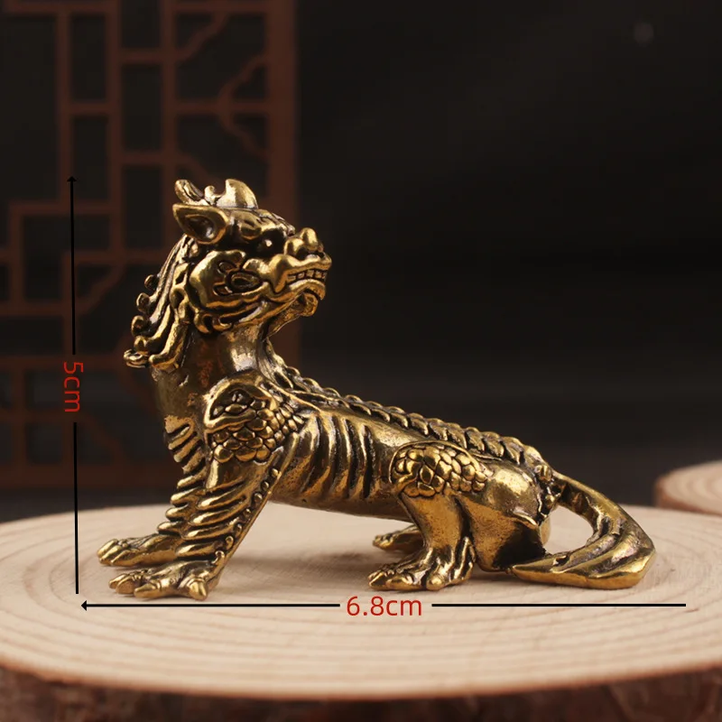 Ksitigarbha Riding Beast Tiding Ornament Antique Style Home Office Decoration Brass Wholesale