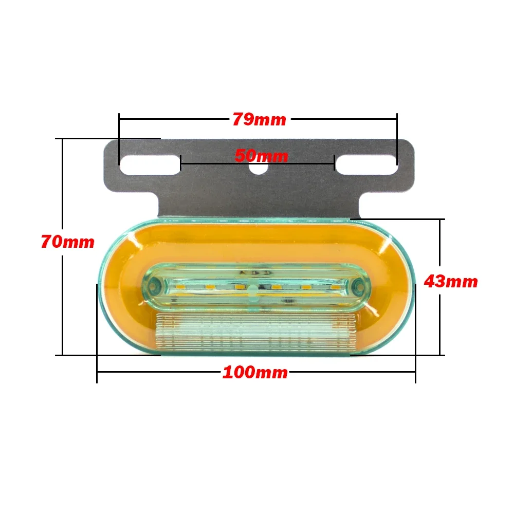10pcs 12V 24 LED Car Truck Side Marker Lights Clearance External Lights Signal Indicator Warning Tail Lamp Trailer Lorry Bus
