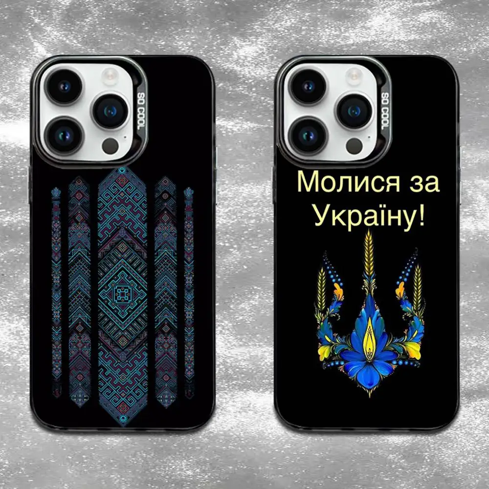 

Ukraine Ornament pattern Phone Case For iPhone 16,15,14,13,12,11,Mini,Pro,E,MAX Black Candy Matte Shockproof Cover