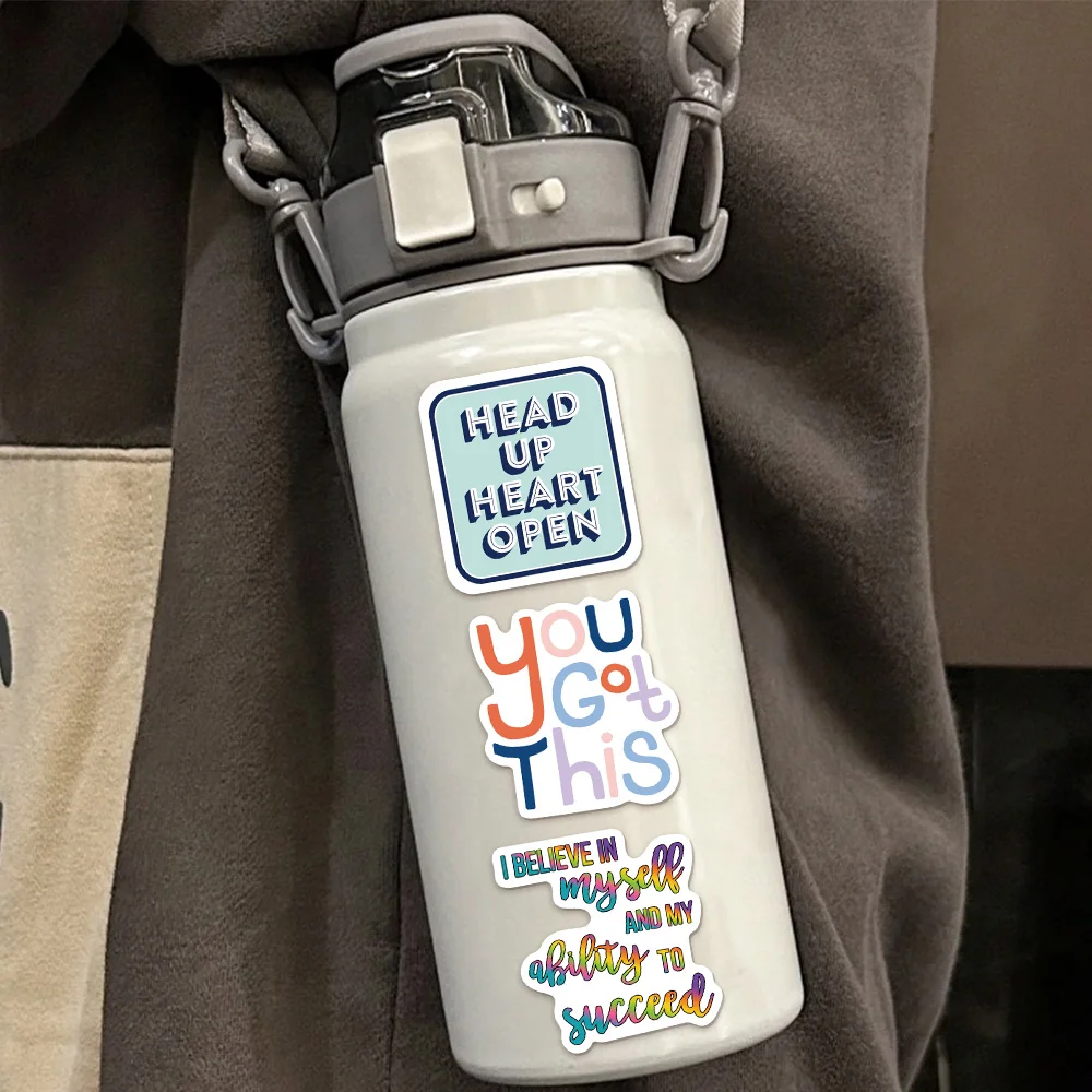 52PCS Inspirational Graffiti Stickers DIY Phone Case Laptop Water Bottle Waterproof Stickers