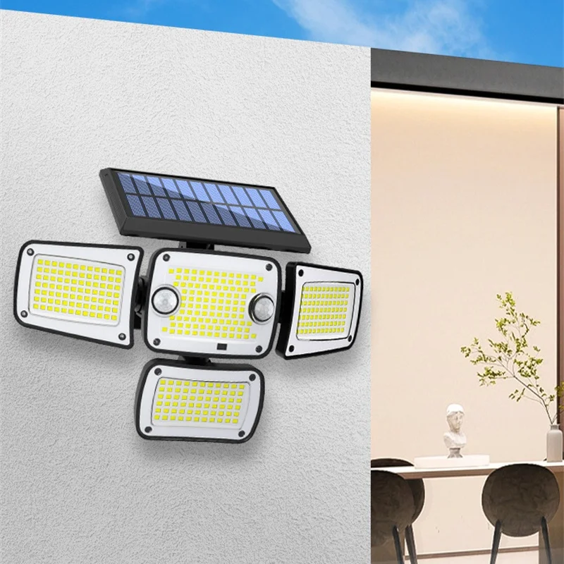 

Solar Light 342LED IP65 Waterproof Outdoor Indoor Solar Garden Lamp With Adjustable Head Wide Lighting Angle With 3 Mode