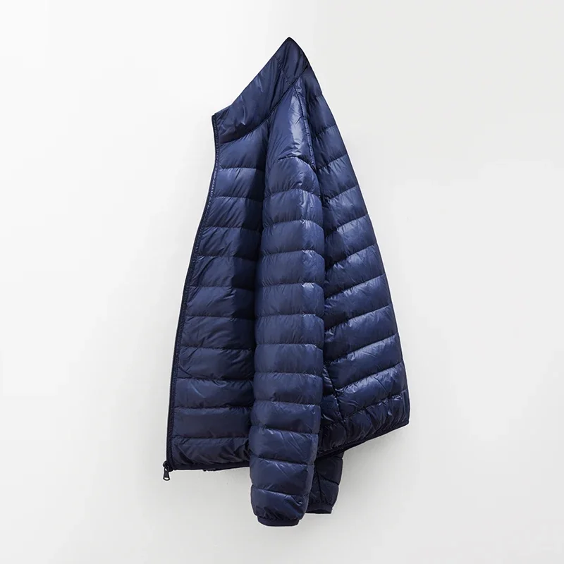 2023 Men Winter Coat Fashion Hooded White Duck Down Jackets Plus Size Ultralight Down Coat Portable Slim Down Parkas