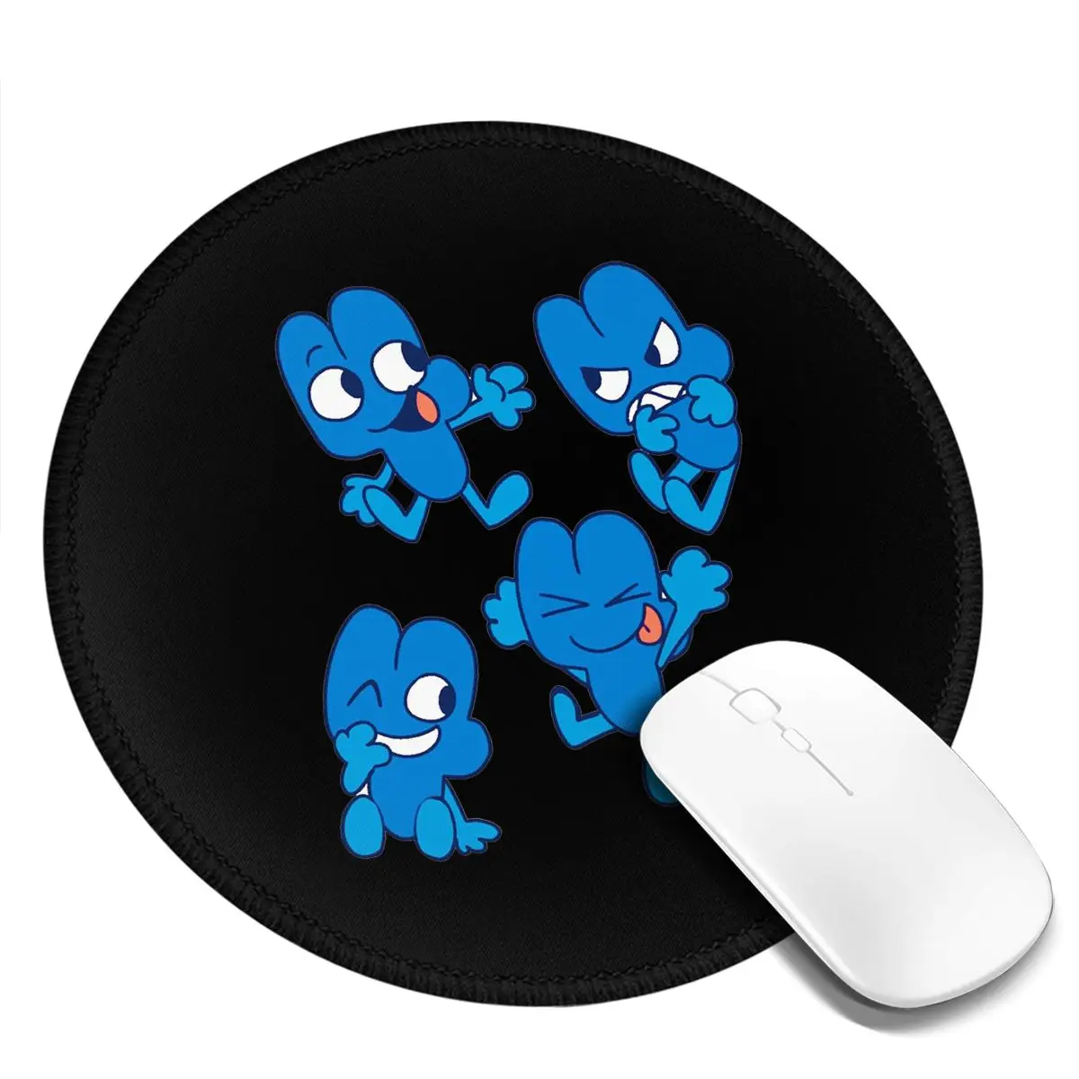 

Круглый коврик для мыши BFDI Four BFB, коврик для клавиатуры и мыши, игровой коврик для ноутбука, коврик для офисного стола