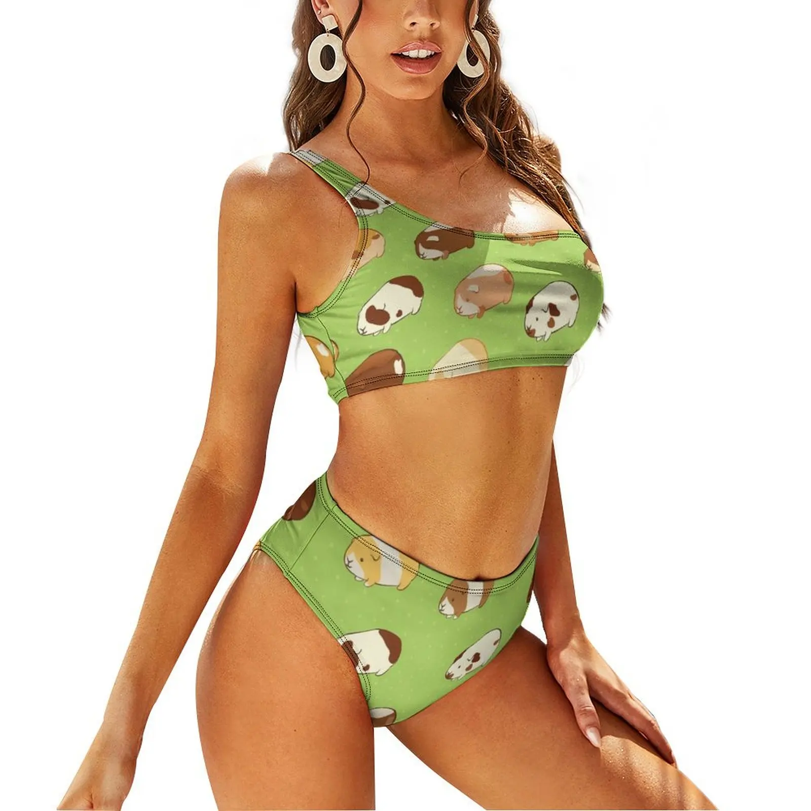 

Купальник-бикини с морской свинкой, сексуальный забавный купальник с животным принтом, стильный комплект бикини, дизайн с эффектом пуш-ап, купальник, подарок на день рождения