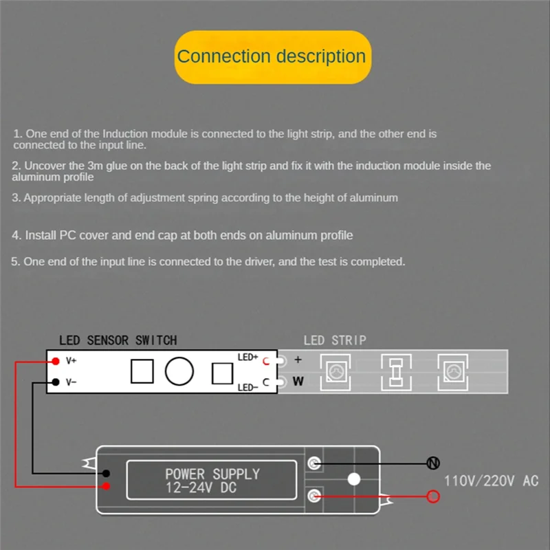 AEE7-1 Piece Smart Intelligent LED Light Dimmer Capacitive Sensor Module 8A PCBALED Dimming Control Touch Switch