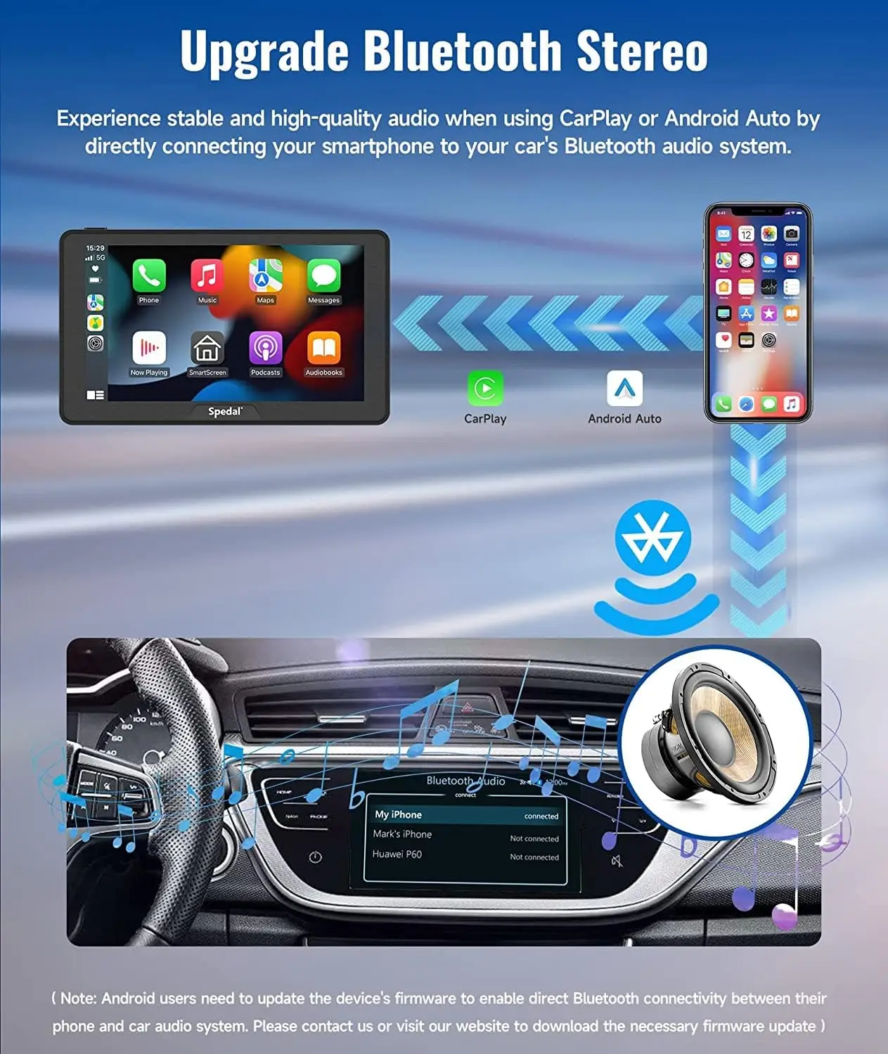7 Car Multimedia Player with CarPlay & Android Auto