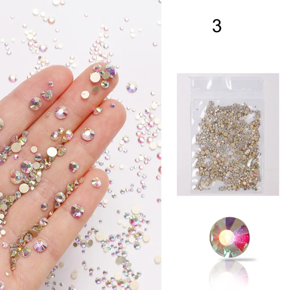 1440 unids/bolsa de diamantes de imitación para uñas de vidrio delicado, decoración de uñas portátil, moda