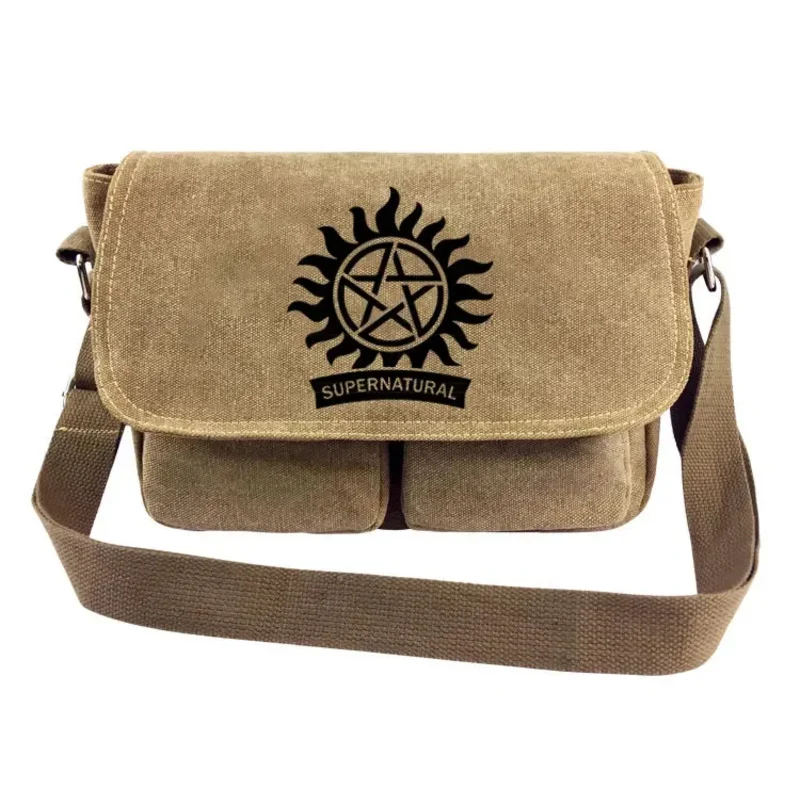 Student Scchoolbag Supernatural SPN Canvas Backpack Cosplay Messenger Bags Teenage Travel Bags Rucksack Gift