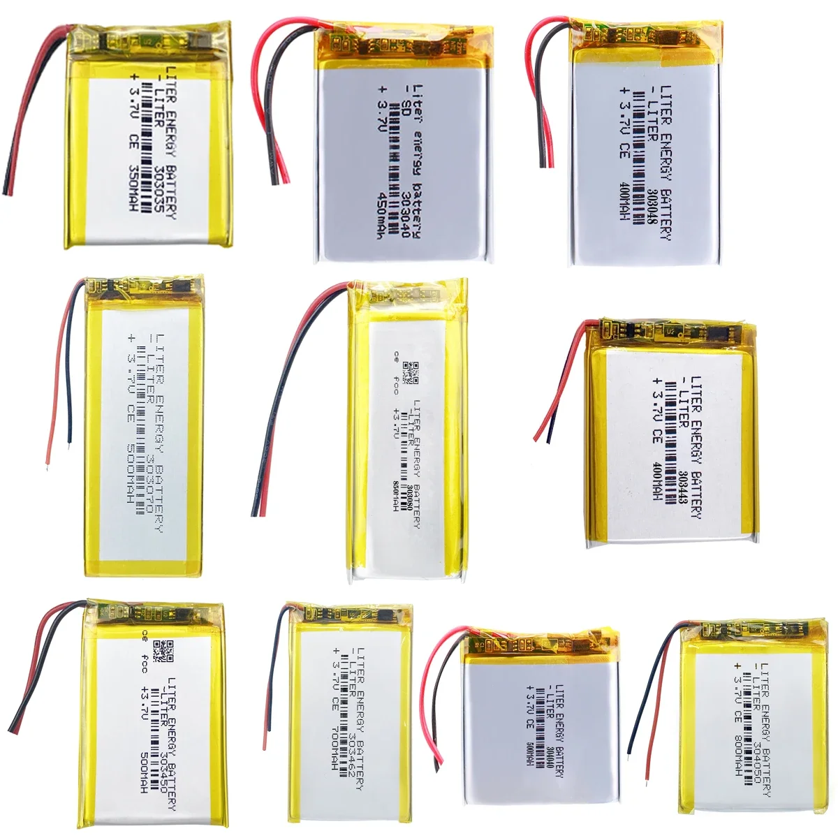 Versatile 3.7V Rechargeable Lipo Battery 303035 for PS4, Humidifiers, GPS Navigation, Smart Wearables, and Bluetooth Speakers