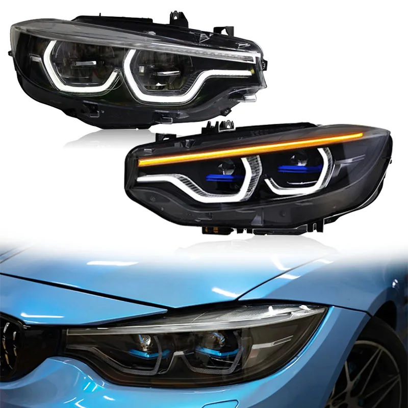 

2 шт. светодиодные фары в сборе для BMW 4 серии 2014-2019 M4 F32 F80 F82 F33 F83 F36 модифицированные фары GTS с ложкой DRL