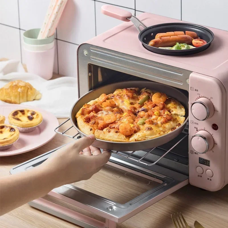 Multifunction Breakfast Machine Mini Household Electric Oven Cake Baking Fry Pan Warm Drinking Pot Toaster