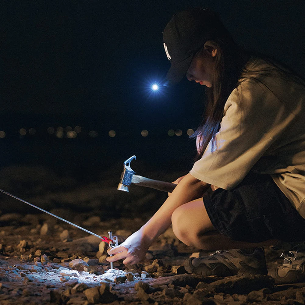 1PC Mini LED Flashlight Angle Adjustable With Clip Glasses Leg Hat Wind Rope Available Outdoor Camping Hiking Fishing Nightlight