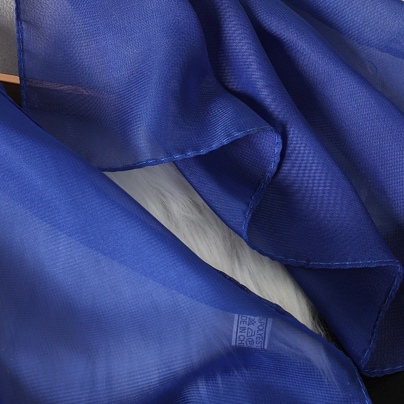 2023 neue Mode Sommer Frauen einfarbig Strand Schal Seide Schals Stirnband Weibliche Stirnband Wraps Sonnencreme Hijab Großhandel – Detail 12