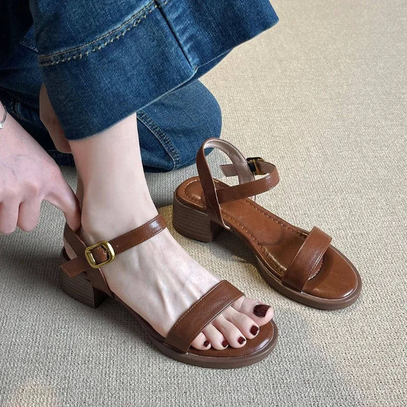 Fashion Women Shoes Classic Genuine Leather Platform Sandals for Woman Comfort Vacation Casual Shoe Designer Shoes Zapatos Mujer