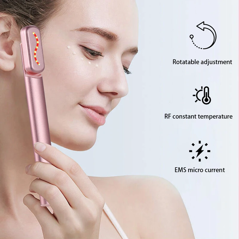 EMS Microcurrent Face Lifting Device Red Light Facial Wand Eye Neck Massager Skin Tightening Anti Wrinkle Skin Care Beauty Tool