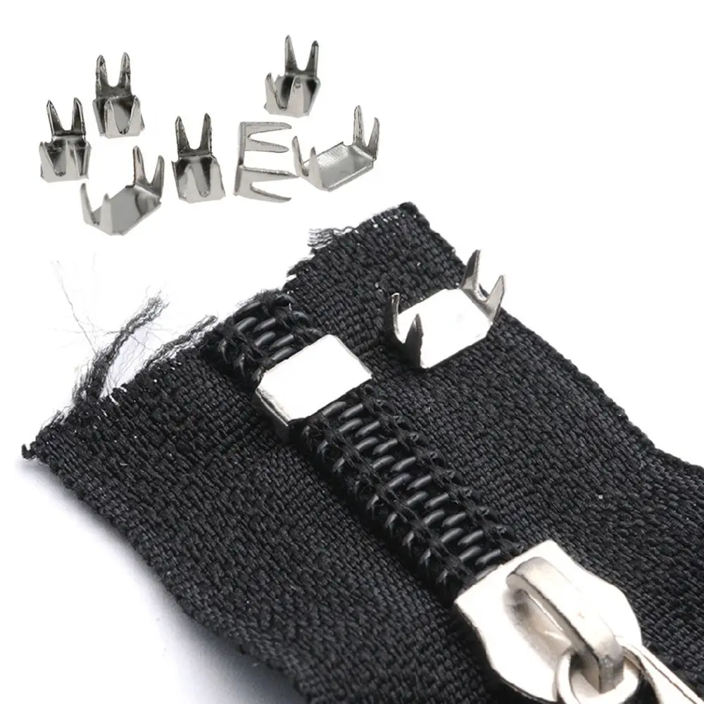 100Pcs/Lot High quality Metal Zipper Stopper For Repair Zipper Tailor Non-slip Tools DIY Accessories Tools Sewing Connectors