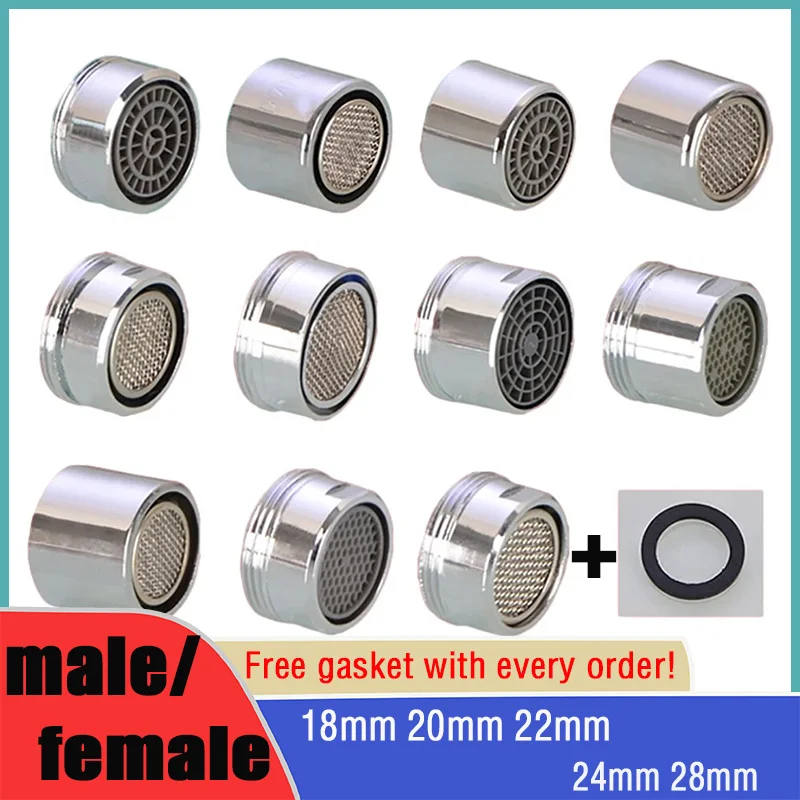 1Pcs 18mm-28mm Faucet Aerators | Kitchen/Bathroom Faucet Strainers | Splash-Proof Faucet Accessories Male/Female Water Saving