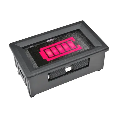 12V 24V 28V 3S 6S 7S Lithium Battery Capacity Indicator Meter 12V 24V Lead-acid Battery Level Indicator Display LED Power Level