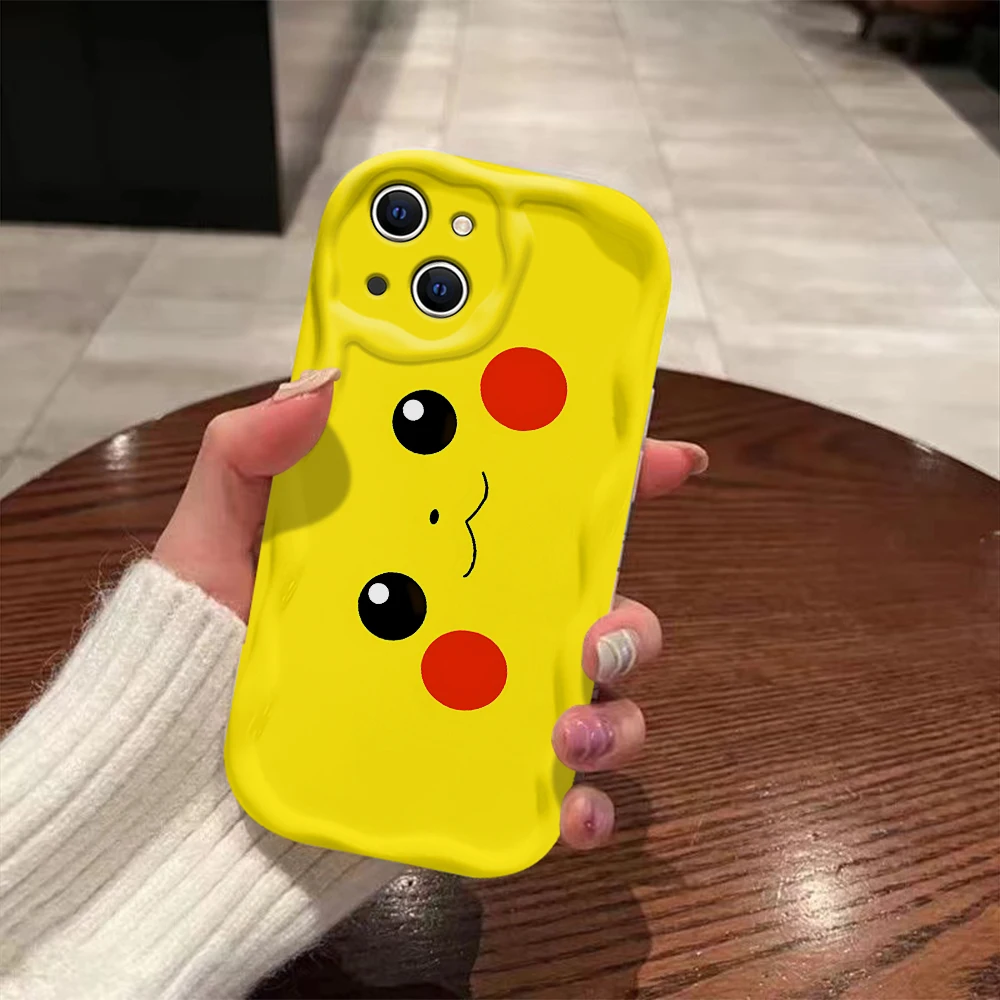 New Personality Pokémons Cute 3D Wave Case For Xiaomi Redmi 13C 12 12C 10 10C 9C A1 A2 K50 K40 Note 13 12 11 10 Pro Plus 4G 5G