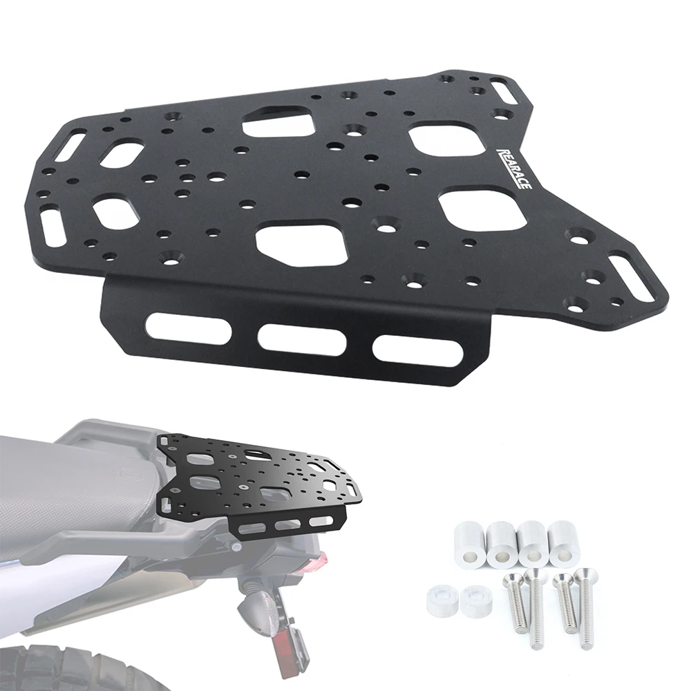 Motorcycle Rear Rack Luggage 4mm Aluminum Rack Enlarge Plate Top Plate Extension 901 Norden2022 2023 2024 2025 2026 For Husqvana