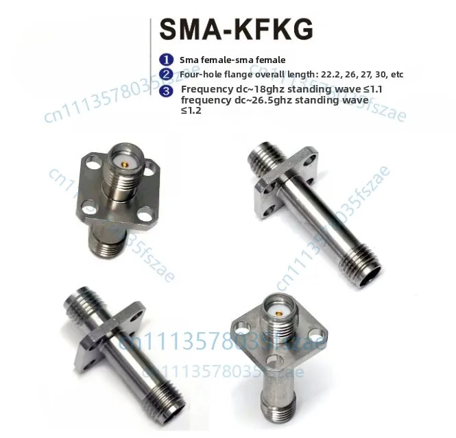 1pc sma female to female four-hole flange sma-kfkg extended length 22-30 adapter sma-kfk accessories