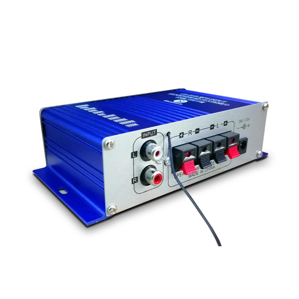 12V 2.0 Channel HIFI Stereo Audio Amplifier Wireless Bluetooth Home Car Fidelity Amplifier For Mic TF Card USB FM Home Amplifier