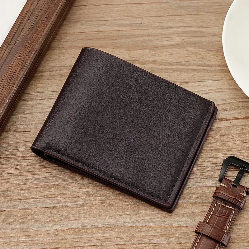 

New Men's Wallet PU Leather Men Wallets Business Wallets for Man Short Black Walet Portefeuille Homme