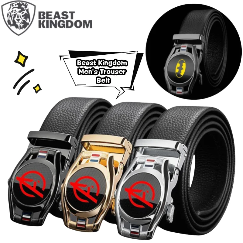 

Beast Kingdom Spiderman Batman The Flash Belt Creative High Looks Cool Prints Cartoon Anime Peripherals Men's Self-Buckle Belts