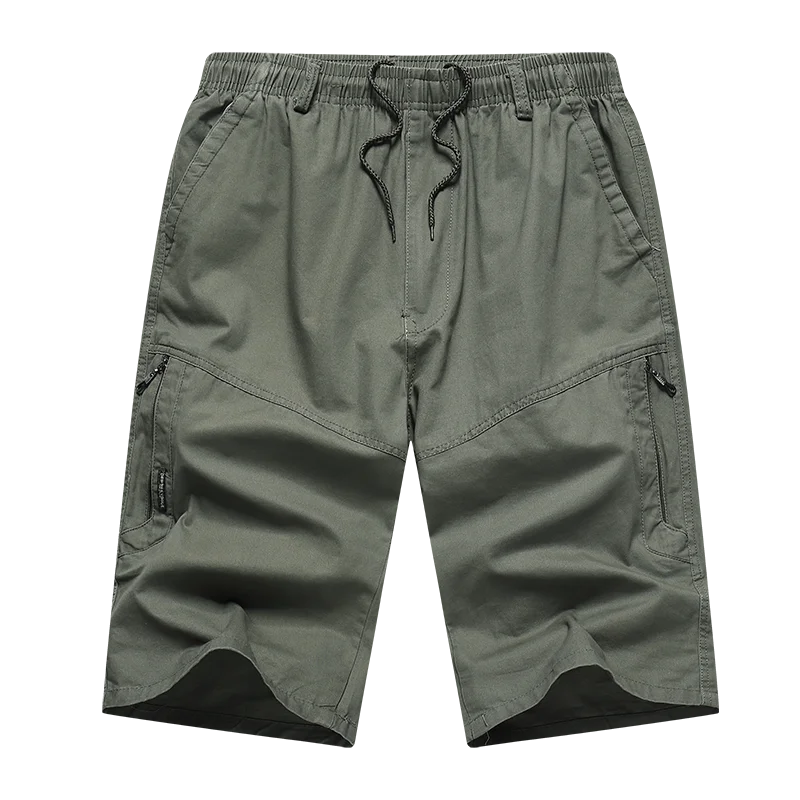 Mens Summer Cargo Shorts Light Weight Casual Sports Short Pants Cotton Hiking Running Jogger Shorts Elastic Waist