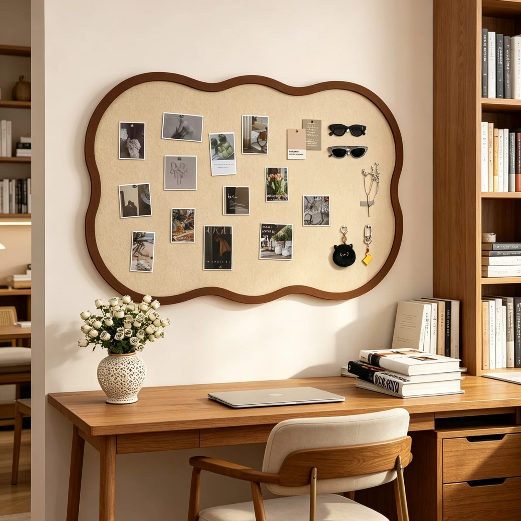 Modern Felt Bulletin Board, Multi-functional Large Decorative Notice Board for Photos and Message Display