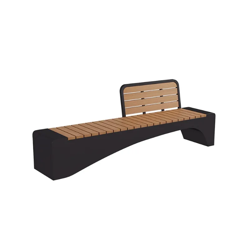 

Long bench courtyard square garden outdoor leisure seat